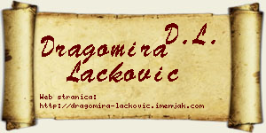 Dragomira Lacković vizit kartica